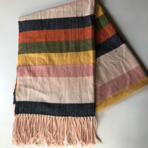 Multi-Color Stripe Blanket Scarf